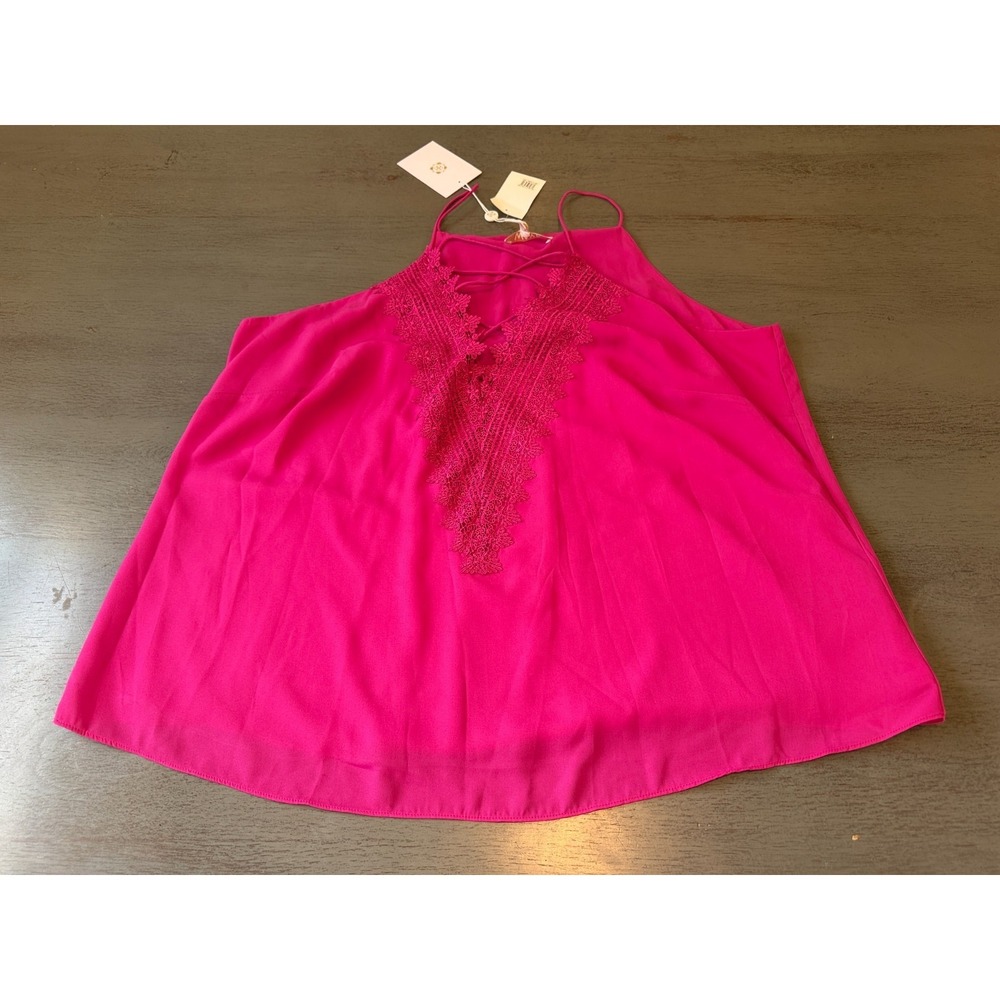 NWT pink fuschia NORSTROM WAYF tank top shirt size plus 2X